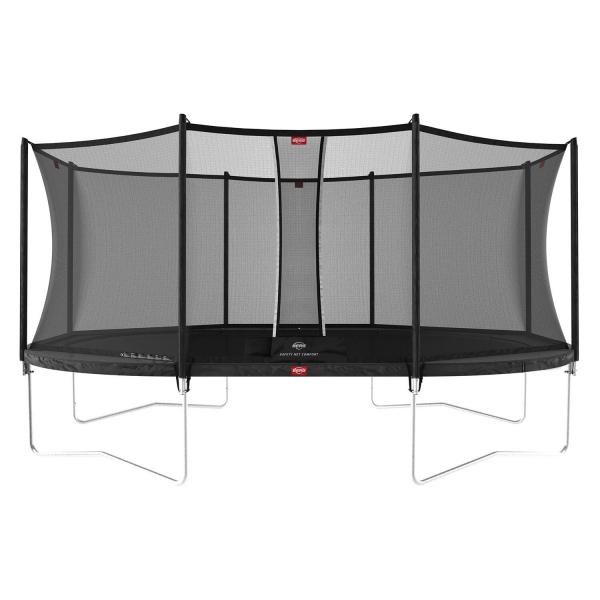 Trampolina + Siatka ochronna BERG Favorit Regularna Owalna 520x345 Antracytowa