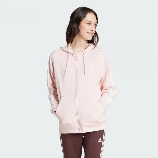 Essentials 3-Stripes French Terry Regular Full-Zip Hoodie