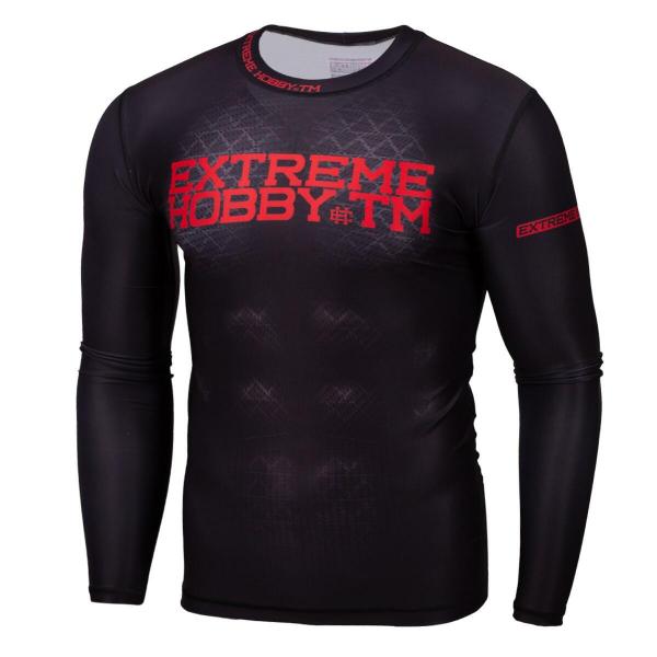 Koszulka sportowa męska Rashguard do MMA EXTREME HOBBY BLACK ARMOUR