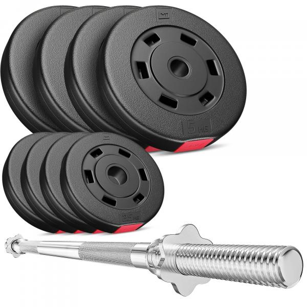Zestaw obciążeń kompozytowych sztanga Hop-Sport Premium 37kg
