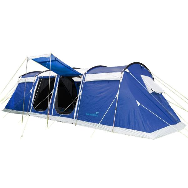 Namiot kempinowy Montana 8 Sleeper Protect, 8-osobowy, 3-4 sypialnie, niebieski