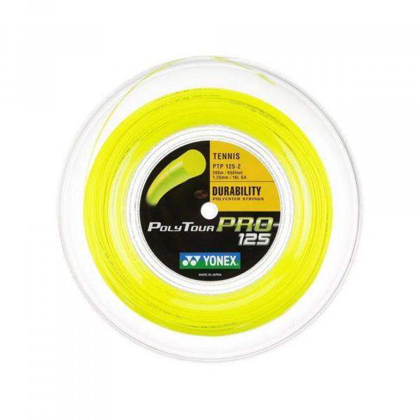 Naciąg tenisowy Yonex Polytour Pro szpula 200 m. yellow 1,30 mm