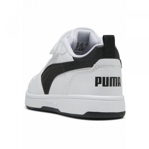 Dziecięce sneakersy PUMA Rebound V6 Lo PUMA White Black transparent