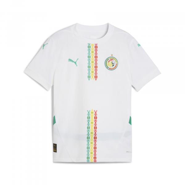 Młodzieżowa koszulka domowa Senegal 2025 PUMA White Sport Green