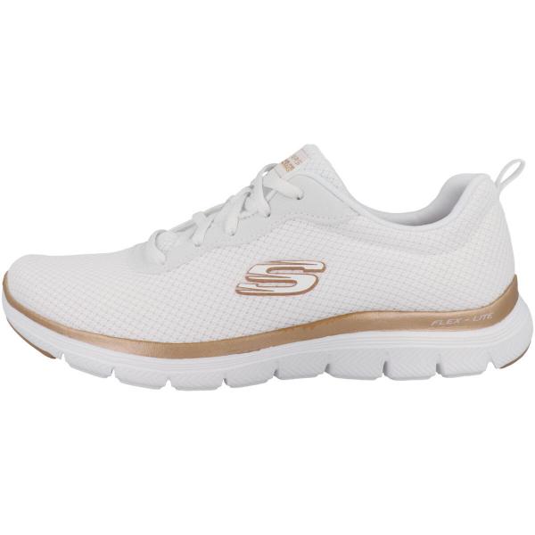 Obuwie Sportowe Damskie Skechers Mesh Lace-Up W Biały