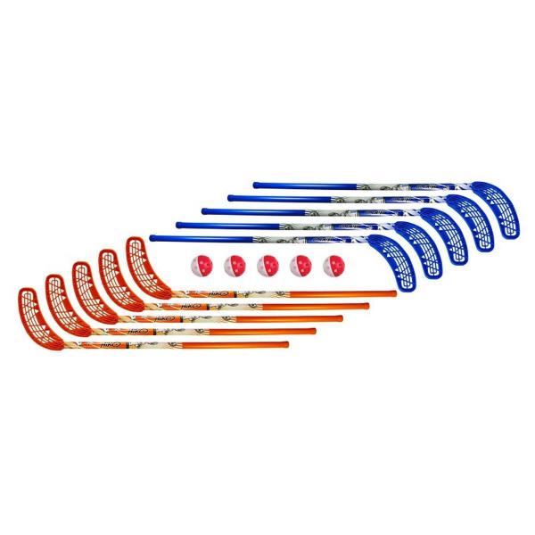 Kij do unihokeja HIKO 87cm Zestaw (10 kijów + 5 piłek)
