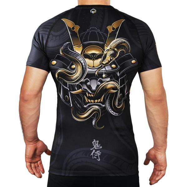 Rashguard do MMA/BJJ męski Ground Game Oni Samurai z krótkim rękawem