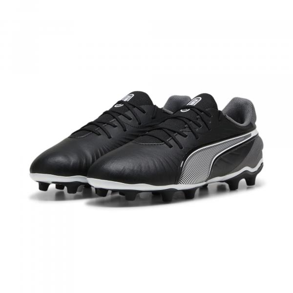 Młodzieżowe buty piłkarskie KING Match FG/AG PUMA Black White Cool Dark Gray