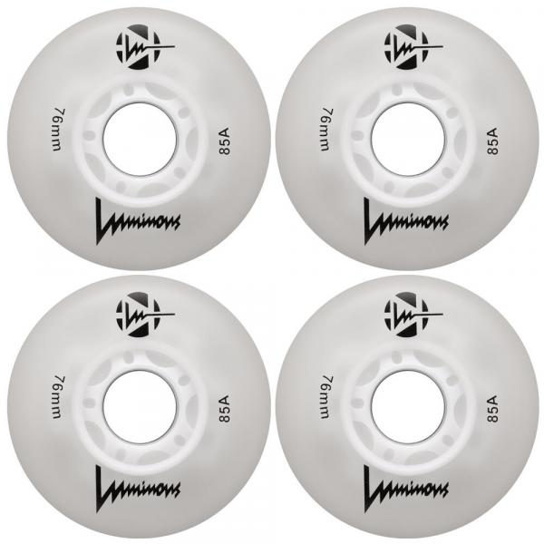 4 kółka do rolek fitness Luminous LED 76mm/85a świecące