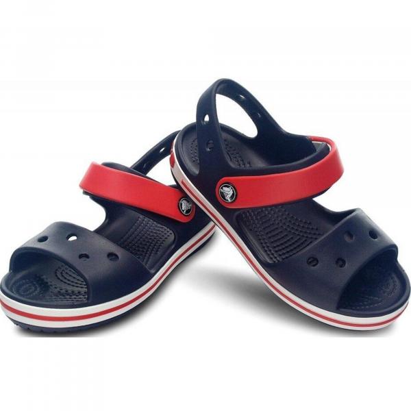 Sandały Crocs Crocband Sandal Kids granatowo czerwone 12856 485