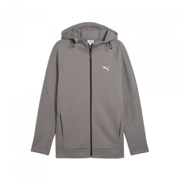 Męska rozpinana bluza z kapturem EVOSTRIPE PUMA Cast Iron Gray