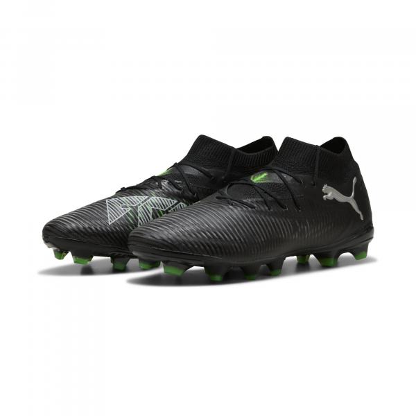 Buty piłkarskie FUTURE 8 PRO FG/AG PUMA Black Cool Light Gray Fluo Green