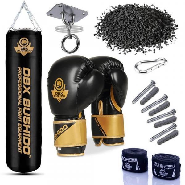 Worek bokserski 130cm 60kg + Rękawice bokserskie DBX BUSHIDO