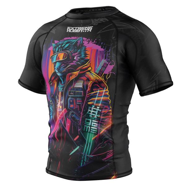 Koszulka Męska na siłownię rashguard MMA EXTREME HOBBY CYBER ANIMALS