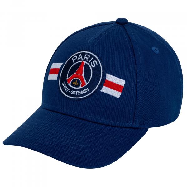 Czapka z daszkiem Paris Saint Germain bawełna junior granatowa