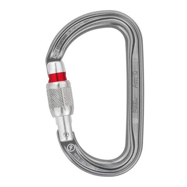 Karabinek wspinaczkowy Petzl Am'D Screw-Lock - silver