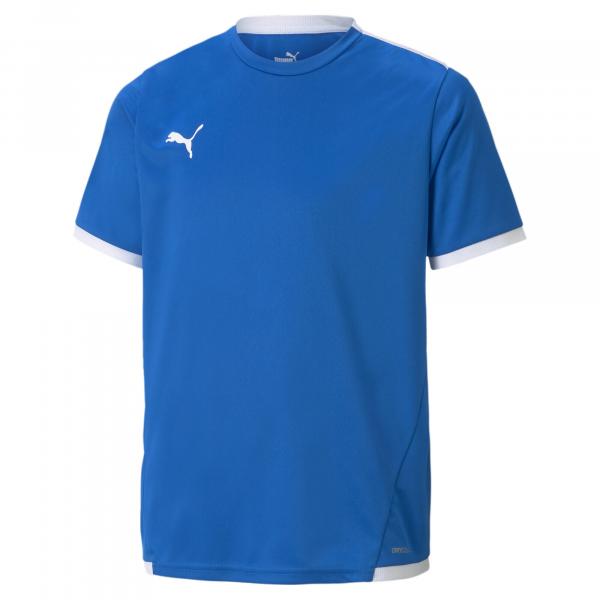 Młodzieżowa koszulka piłkarska teamLIGA PUMA Electric Blue Lemonade White