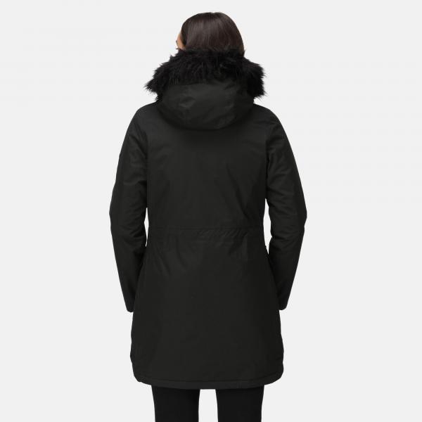 Kurtka Parka Sabinka Fur Trim Rozmiar 40 Czarny - RWP352-800