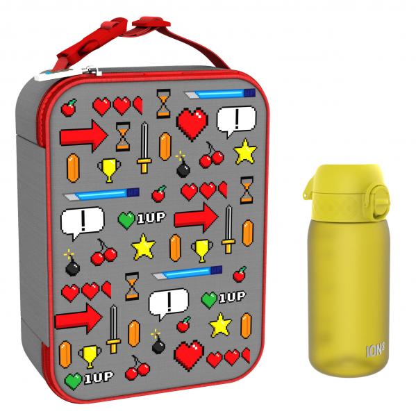 Zestaw lunchowy dziecięcy ION8 Game. Lunchbag i bidon 400ml z RECYCLON