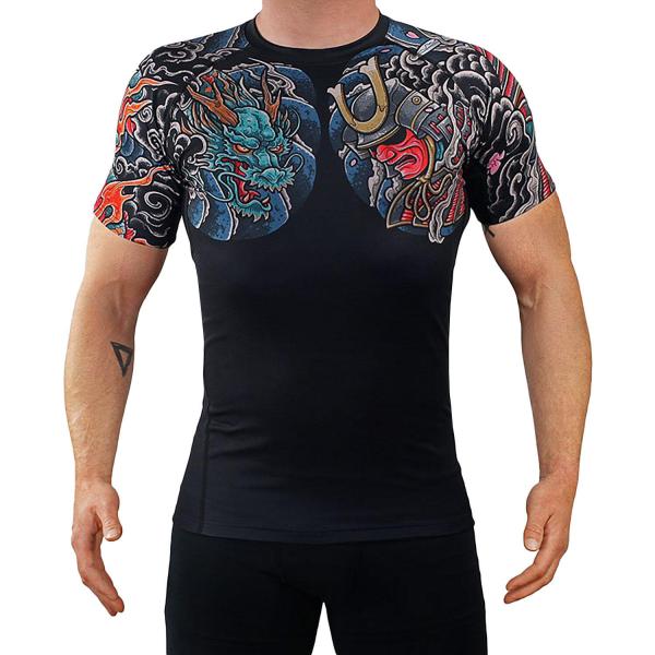 Rashguard do MMA męski Ground Game BUSHIDO 3.0 z krótkim rękawem