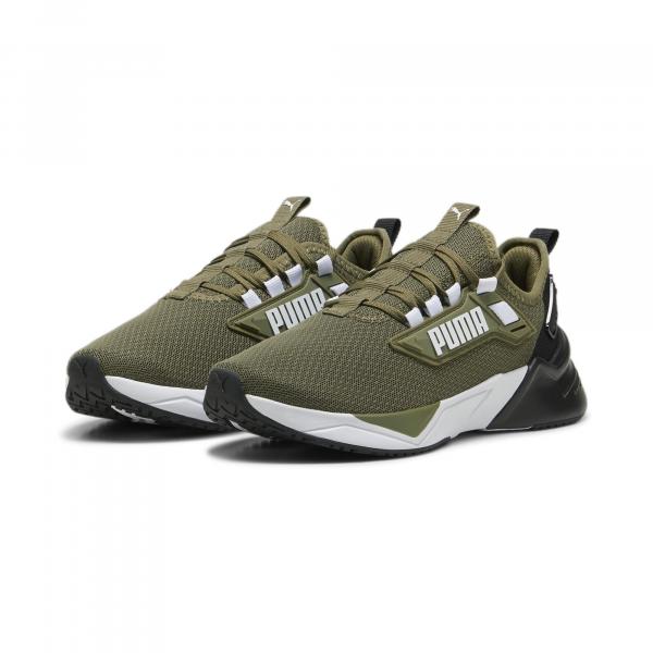 Młodzieżowe buty do biegania Retaliate 3 PUMA Olive White Black Green