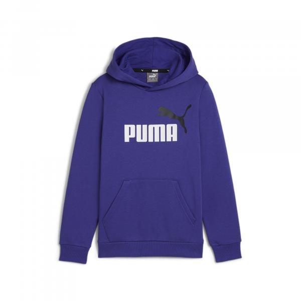 Młodzieżowa bluza z kapturem i dużym dwukolorowym logo Essentials+ PUMA