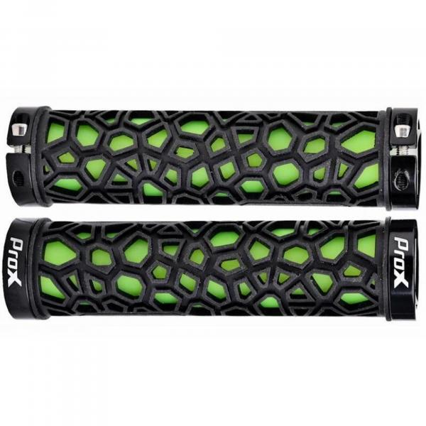 Chwyty rowerowe PROX GP-53 Zielono Czarne 130MM Skręcane