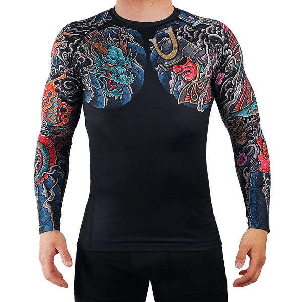 Rashguard do MMA męski Ground Game BUSHIDO 3.0 z długim rękawem