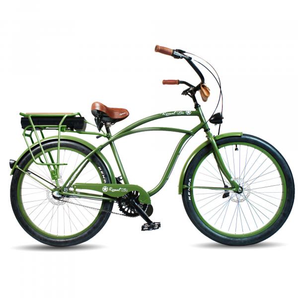 Rower elektryczny e-bike beach cruiser miejski męski U.S. Army 26