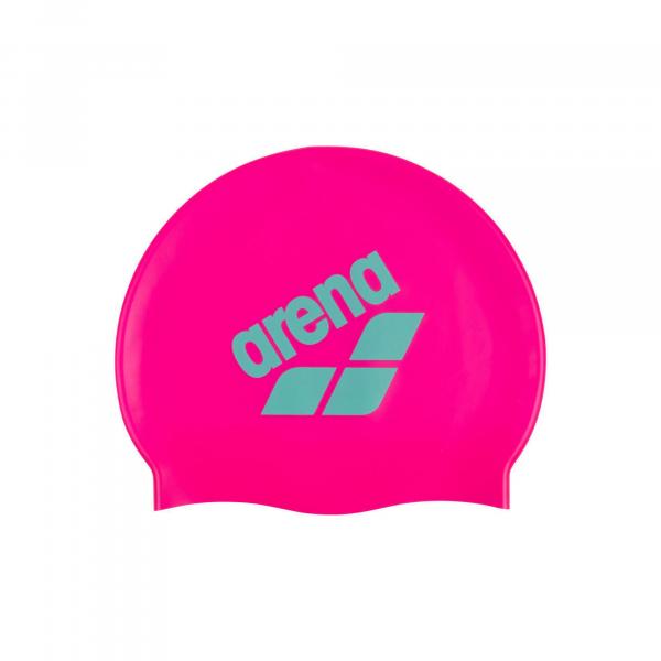 Czepek silikonowy na basen Arena Big Logo Shocking Pink Water