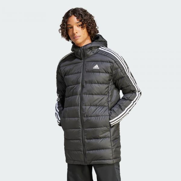 Essentials 3-Stripes Light Down Hooded Parka