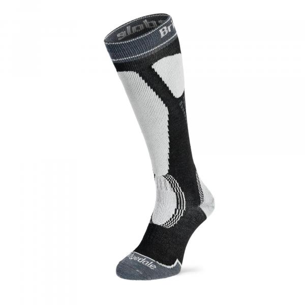 Skarpety męskie narciarskie Bridgedale Ski Easy On Merino P - black/l. grey