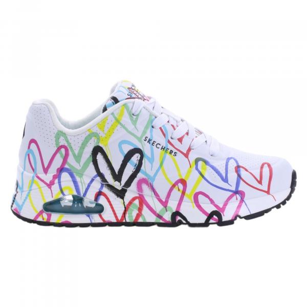 Buty na co dzień damskie SKECHERS SPREAD THE LOVE zdobienie w serca