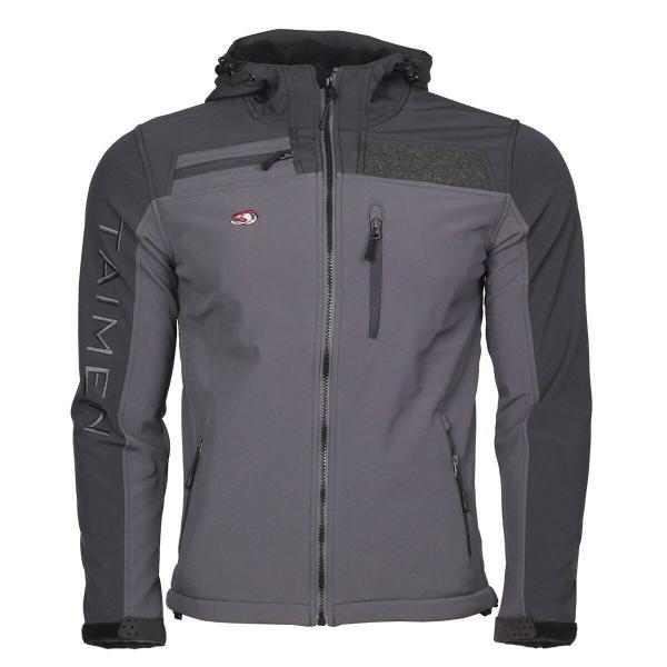 Kurtka wędkarska Taimen Arigiin softshell - Ciemnoszara