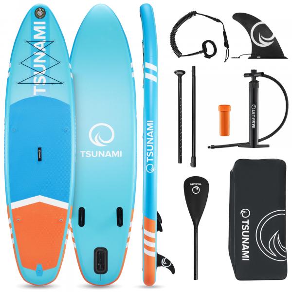 Deska SUP all-round stand up paddle pompowana do pływania TSUNAMI T02 320 cm