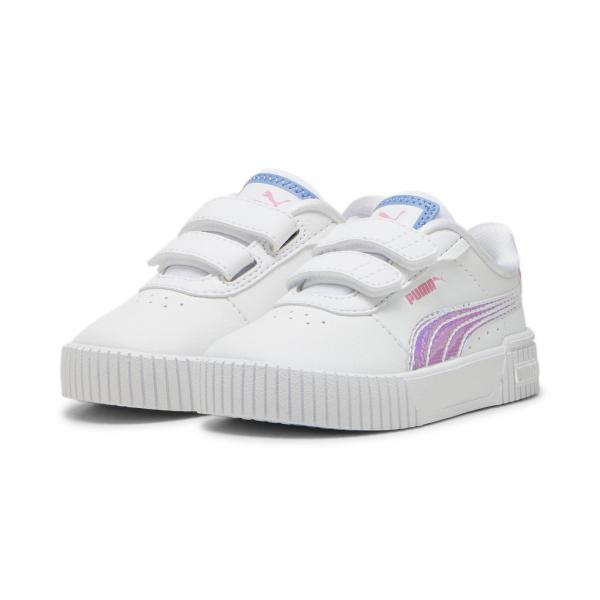 Sneakersy dziecięce Carina 2.0 Deep Dive PUMA White Blue Skies Fast Pink