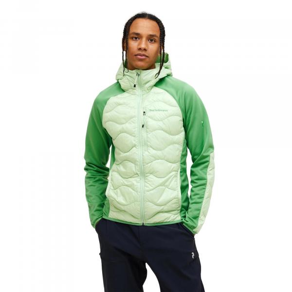 Kurtka Peak Performance puchowa męska Helium Down Hybrid Hood zielona - XXL