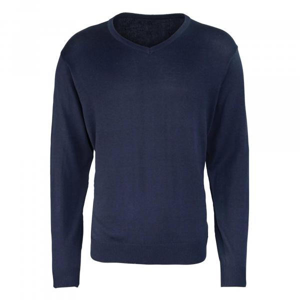 Sweter Męski Z Dzianiny Z Dekoltem V