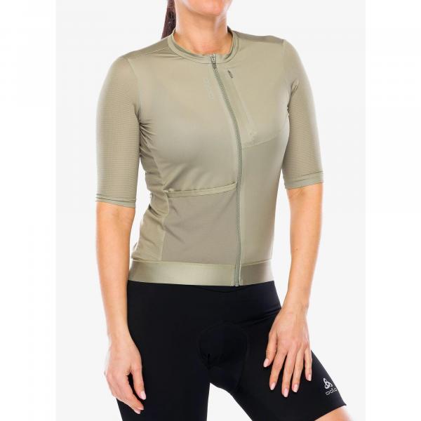 Koszulka kolarska damska Odlo Explorer Pro T-Shirt S/U Collar S/S Full Zip