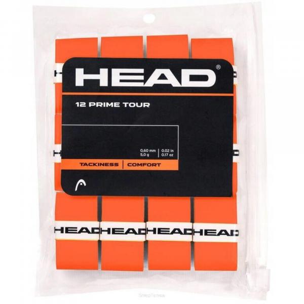 Owijki tenisowe wierzchnie Head Prime Tour x12 pomarańczowe