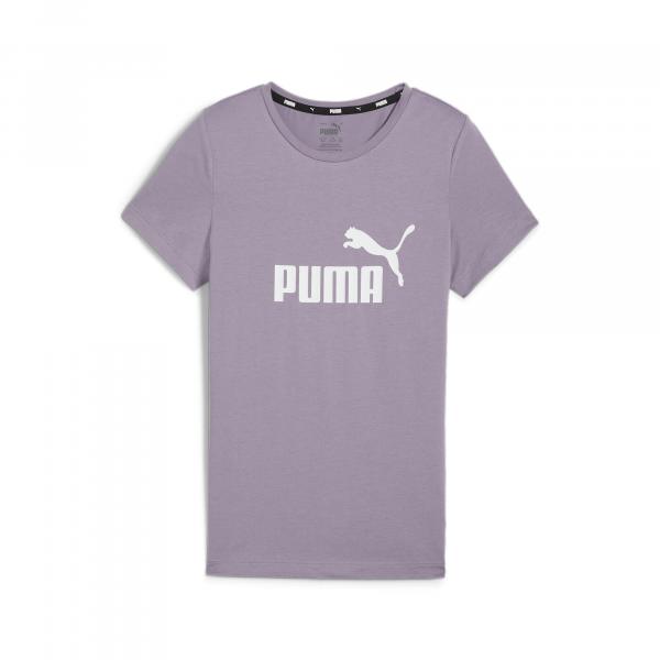 Młodzieżowa koszulka z logo Essentials PUMA Pale Plum Purple