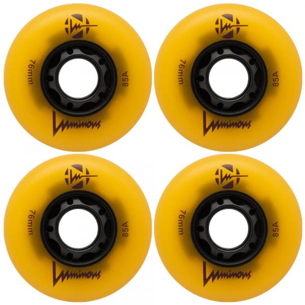 4 kółka do rolek fitness Luminous LED 76mm/85a świecące