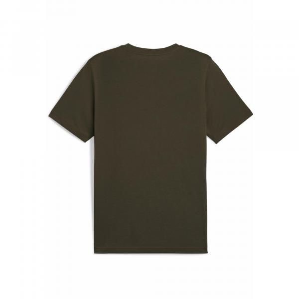 Męska koszulka Essentials z dwukolorowym logo No. 1 PUMA Dark Olive Green