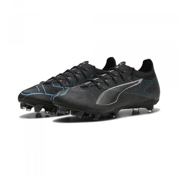 Buty piłkarskie ULTRA 5 PRO FG/AG PUMA Black Silver Bright Aqua Metallic Blue