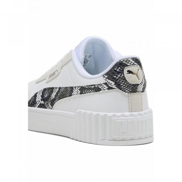 Damskie sneakersy Carina 3.0 Snake Chic PUMA White Vapor Gray Aged Silver