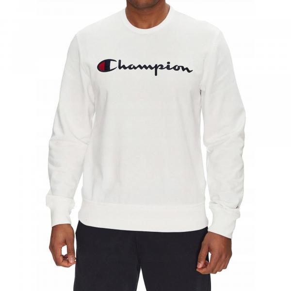 BLUZA męska CHAMPION 220727-WW001 bez kaptura biała bawełniana S