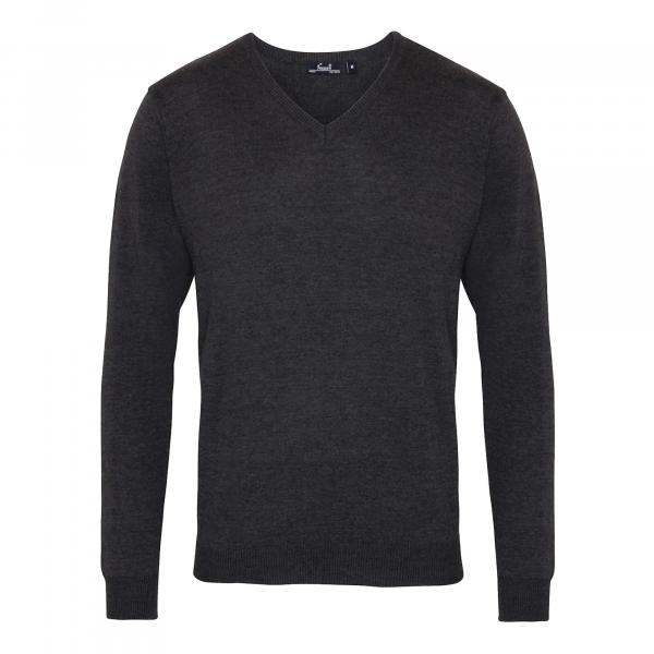 Sweter Męski Z Dzianiny Z Dekoltem V