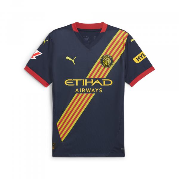 Młodzieżowa koszulka wyjazdowa Girona FC 24/25 PUMA Club Navy Pelé Yellow Blue