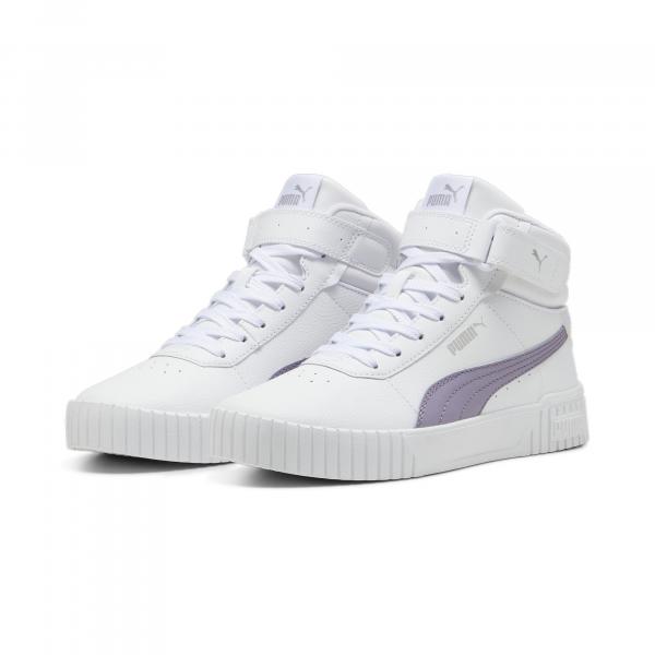 Damskie sneakersy Carina 2.0 Mid PUMA White Pale Plum Silver Mist Purple Gray