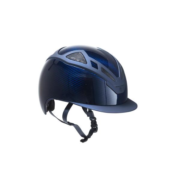 Kask apex full carbon niebieski błyszczący